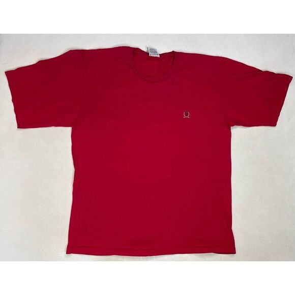 VINTAGE Tommy Hilfiger Crest Logo T-shirt Men XL Red Short Sleeve USA 90s - Picture 1 of 7